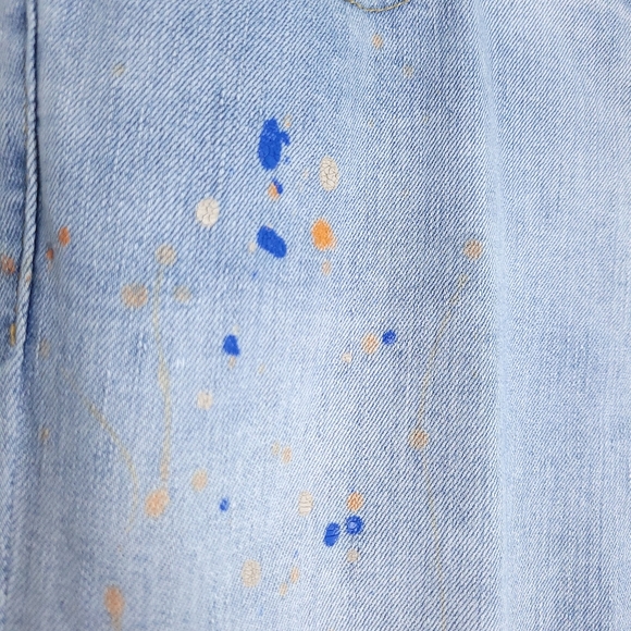 POLO RALPH LAUREN Women's Tompkins Skinny Crop Paint Splatter Jeans Size 29 - Picture 5 of 16